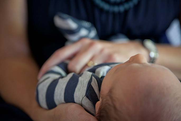 Mom Holding baby