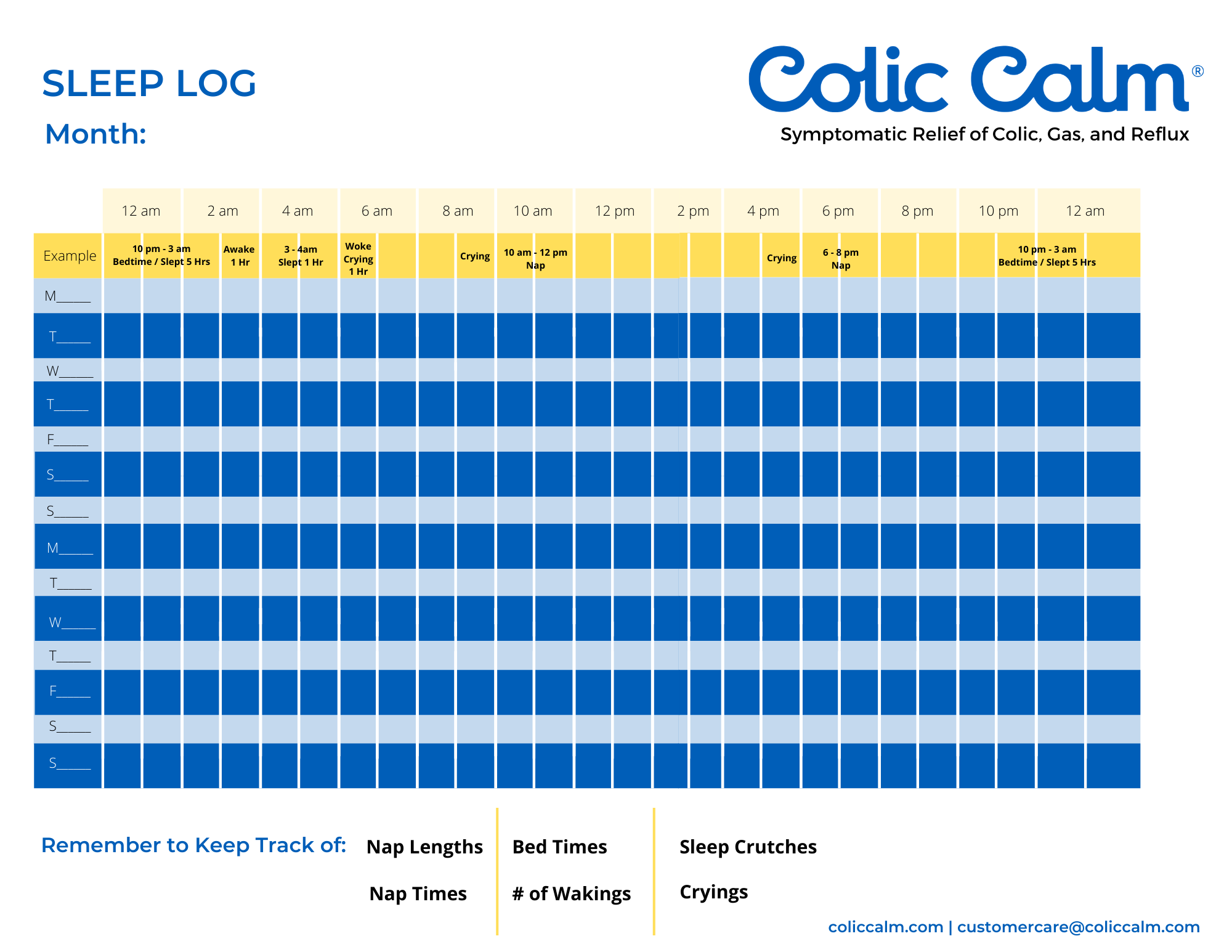 sleep log